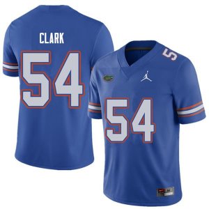 Men's Florida Gators #54 Khairi Clark NCAA Jordan Brand Royal Authentic Stitched College Football Jersey UMU6462RI